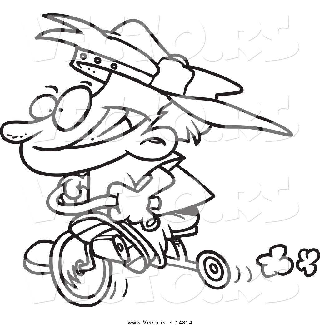 1024x1044 Vector Of A Cartoon Boy Riding His Trike