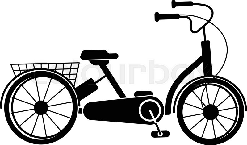 800x470 Bike Tricycle Icon Simple Stock Vector Colourbox