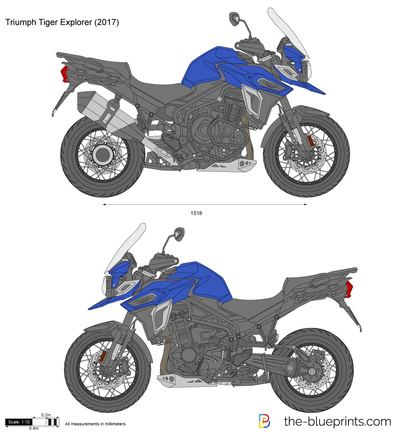 Triumph Tiger Explorer Vector Drawing 400x432 Triumph Tiger Explorer Vector Drawing