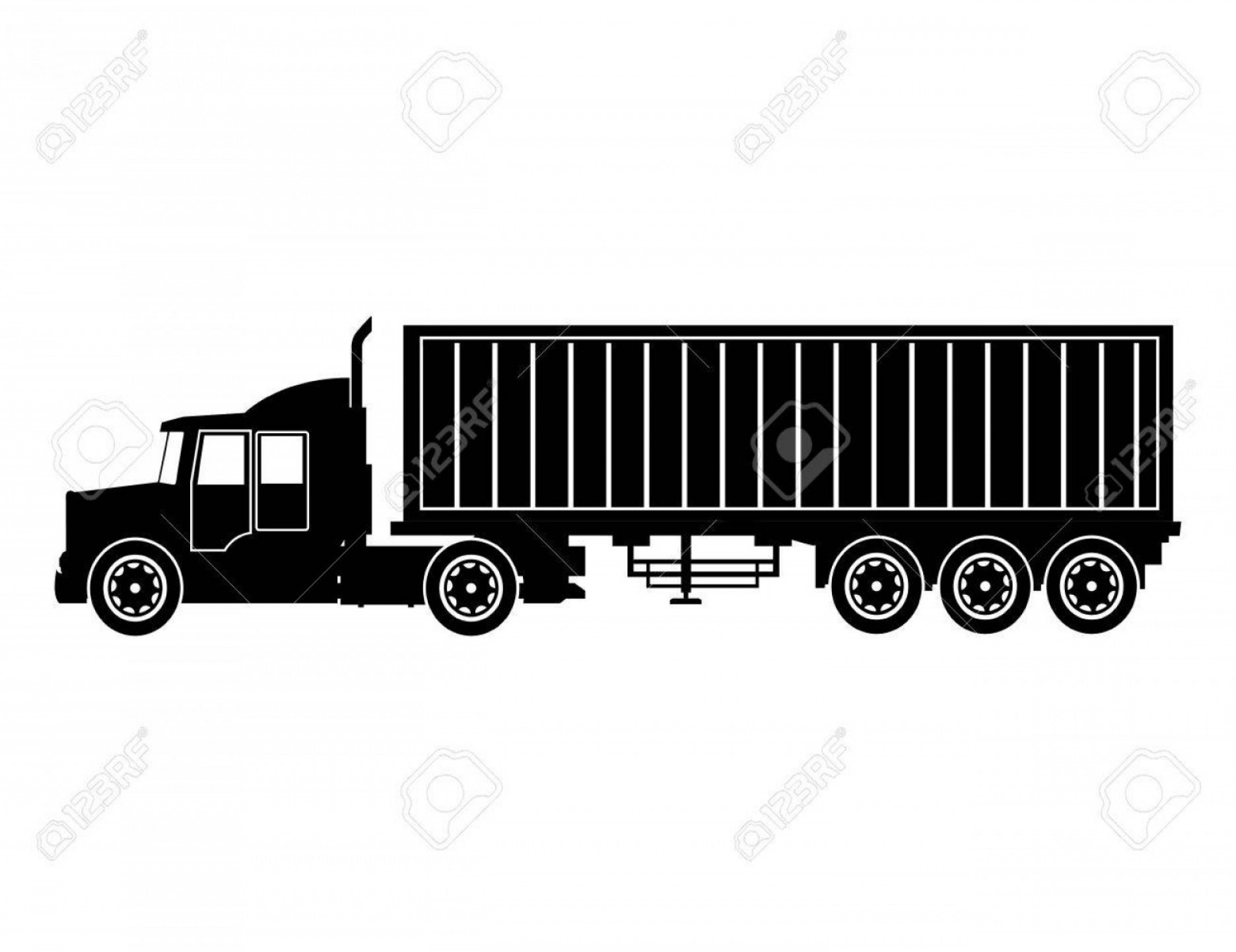 1872x1442 Vector Truck And Trailer Hauling Createmepink
