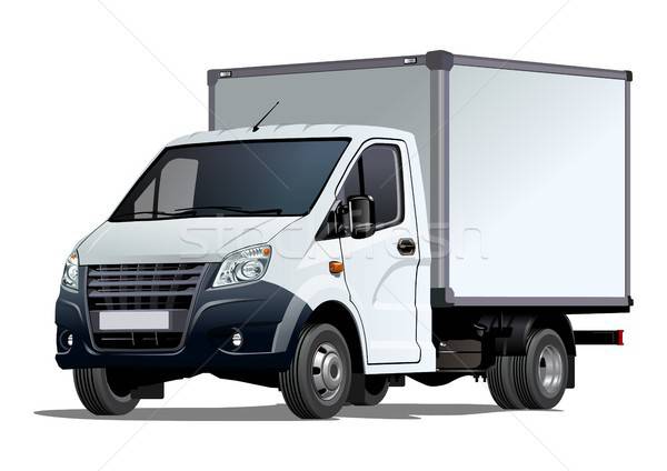 600x424 Vector Truck Template Isolated On White Vector Illustration