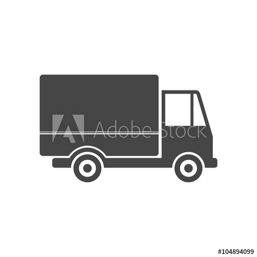 500x500 Simple Web Icon In Vector Truck