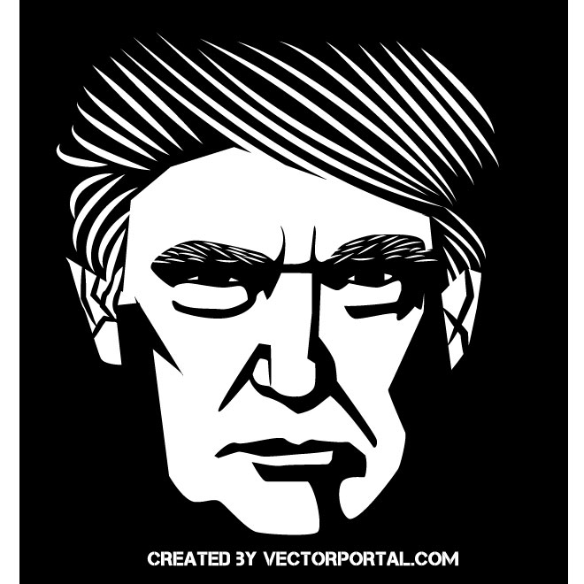 President Donald Trump Vector Illustration 660x660 President Donald Trump Vector Illustration