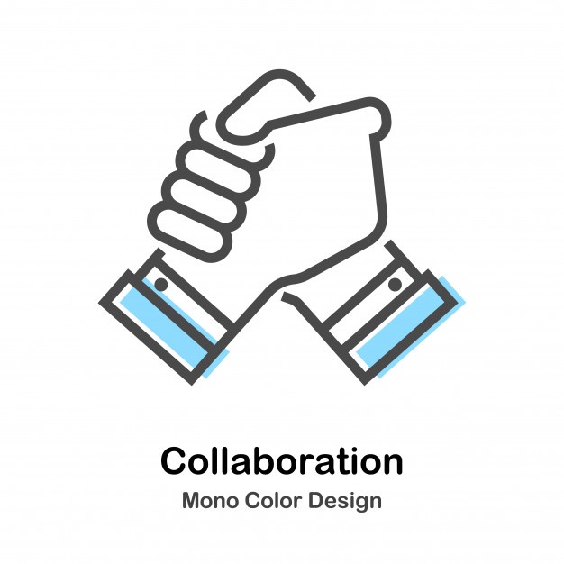 626x626 Collaboration Mono Color Illustration Vector Premium Download