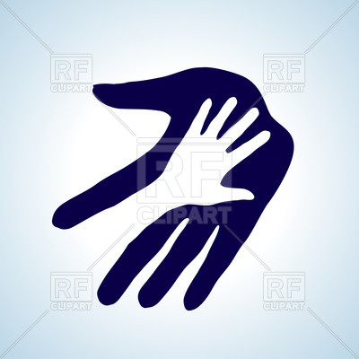 400x400 Hand In Hand Icon Concept Of Trust Vector Image Of People Dvarg
