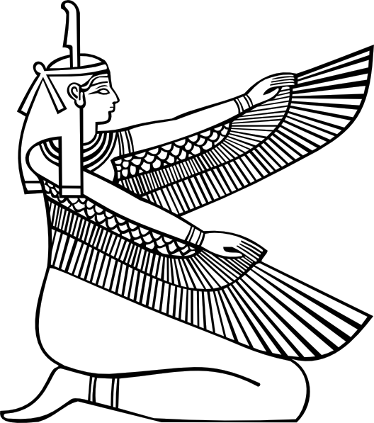 528x597 Maat Outline Clip Art