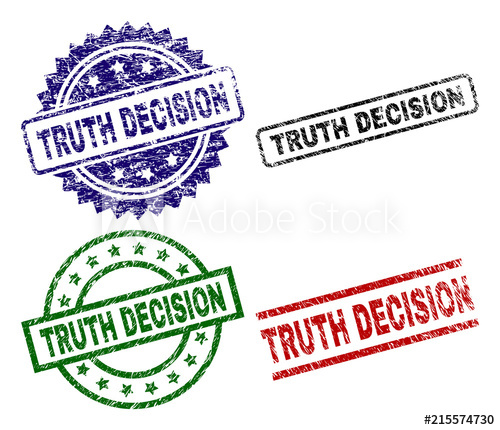 500x430 Truth Decision Seal Prints With Corroded Surface Black, Green,red