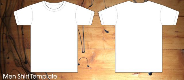 640x280 Front And Back T Shirt Template