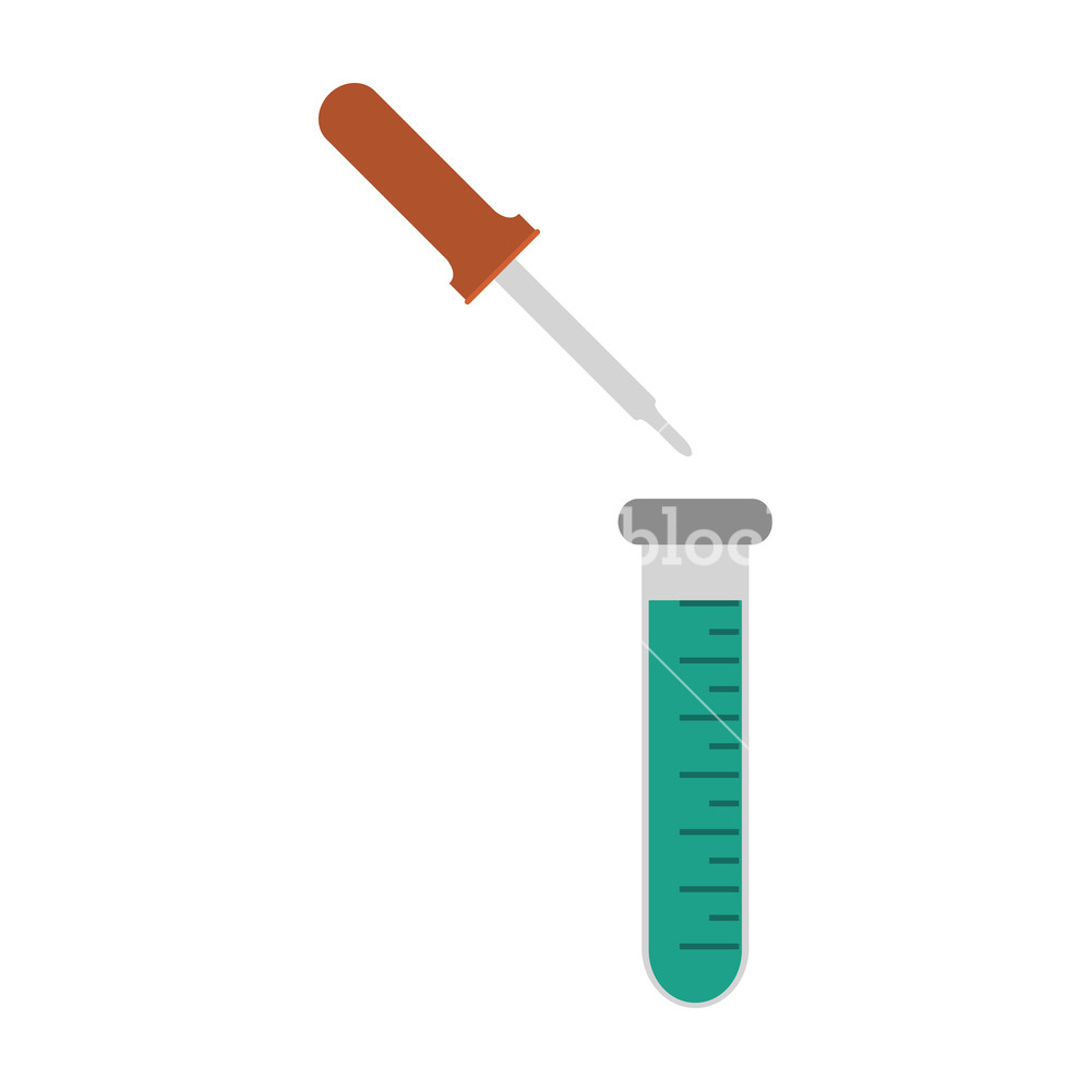 1000x1000 Dropper And Test Tube Vector Illustration Graphic Design Royalty