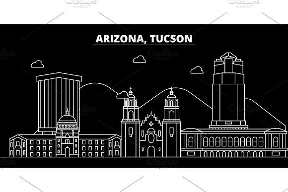 Tucson Silhouette Skyline Usa 580x387 Tucson Silhouette Skyline Usa