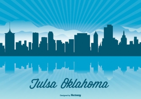 285x200 Oklahoma Skyline Free Vector Graphic Art Free Download