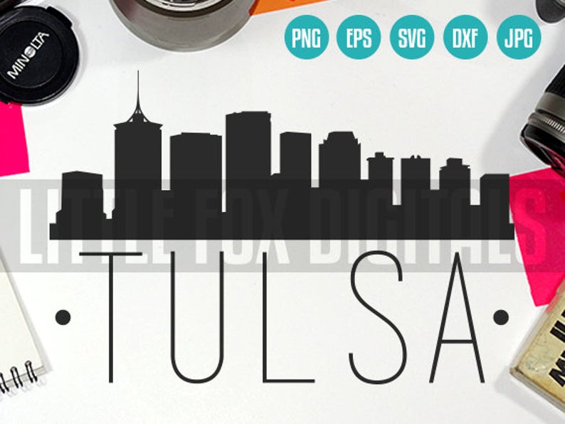 794x596 Vector Tulsa Oklahoma Usa Skyline City East Coast Etsy