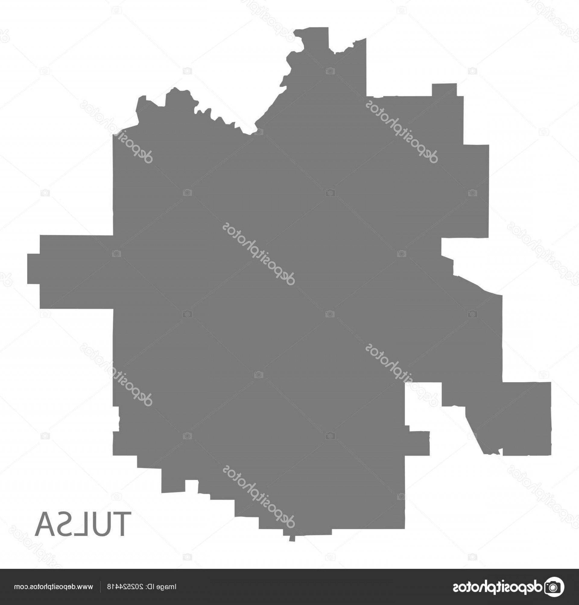 1920x2007 Stock Illustration Tulsa Oklahoma City Map With Soidergi