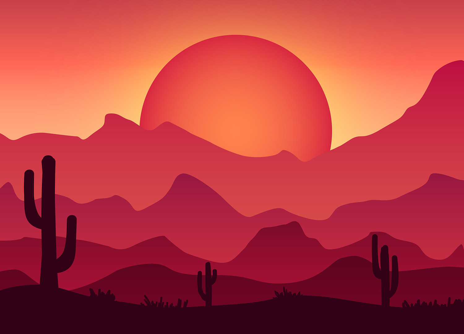 1500x1079 How To Create A Colorful Vector Landscape Illustration