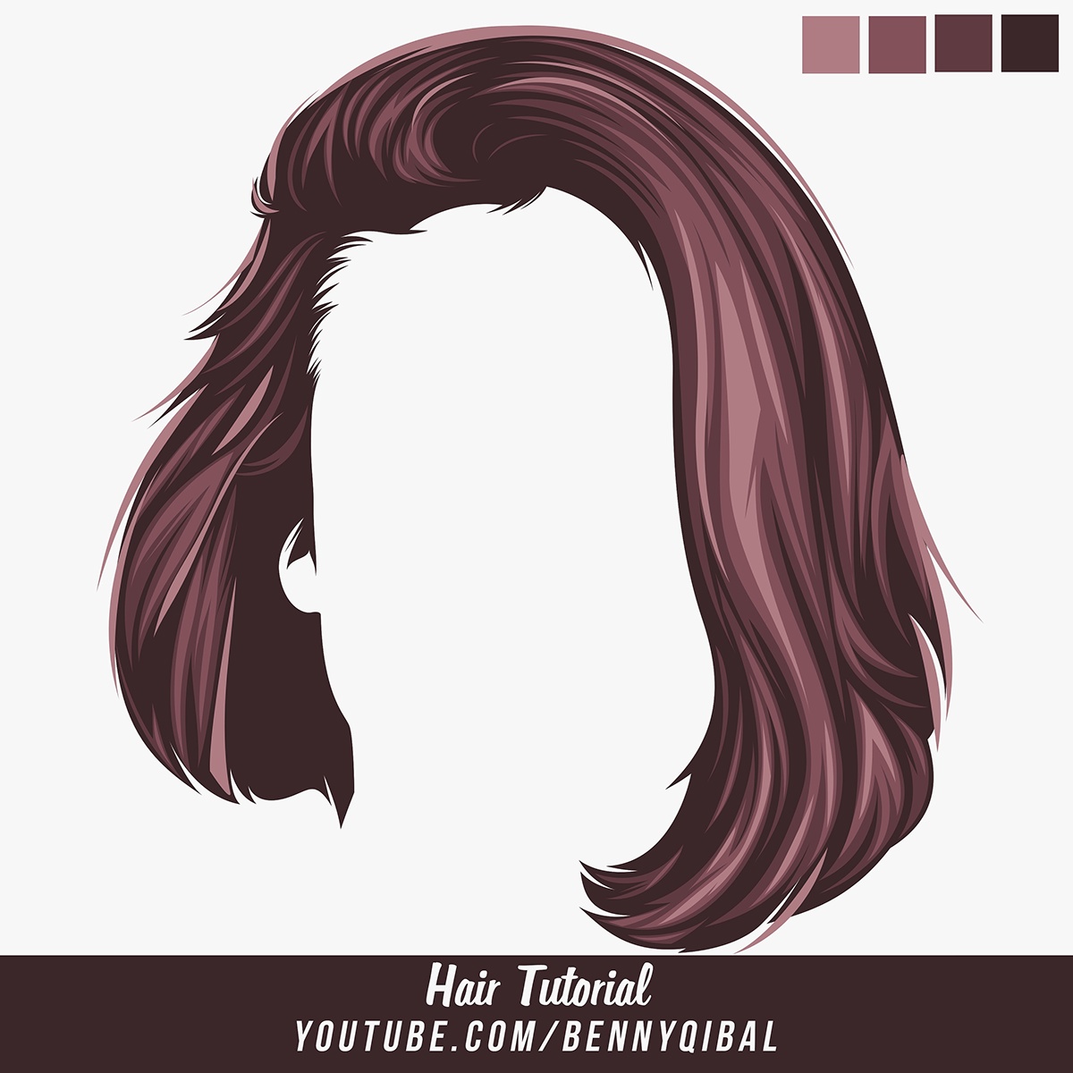 1200x1200 Vector Hair Tutorial On Behance
