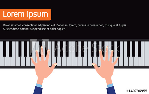 500x318 Businessman Hands On Piano Tuts Music Enthusiast Flat Vector