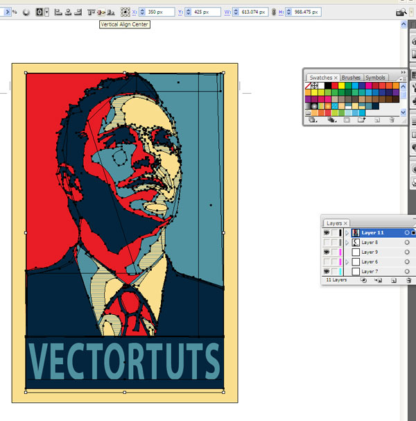 600x607 Create An Inspirational Vector Political Poster