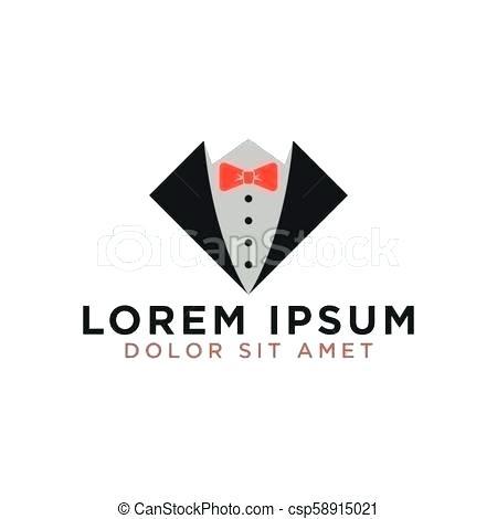 Vector Tuxedo Logo Design Template Stock Tie 450x470 Vector Tuxedo Logo Design Template Stock Tie