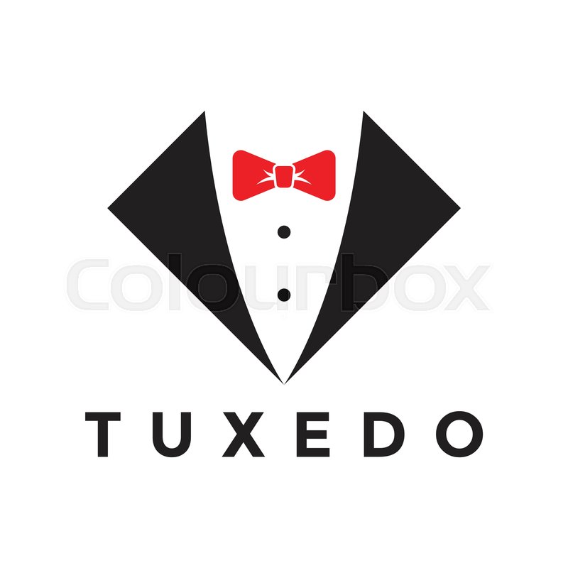 Simple Tuxedo Logo Design Template Stock Vector Colourbox 800x800 Simple Tuxedo Logo Design Template Stock Vector Colourbox