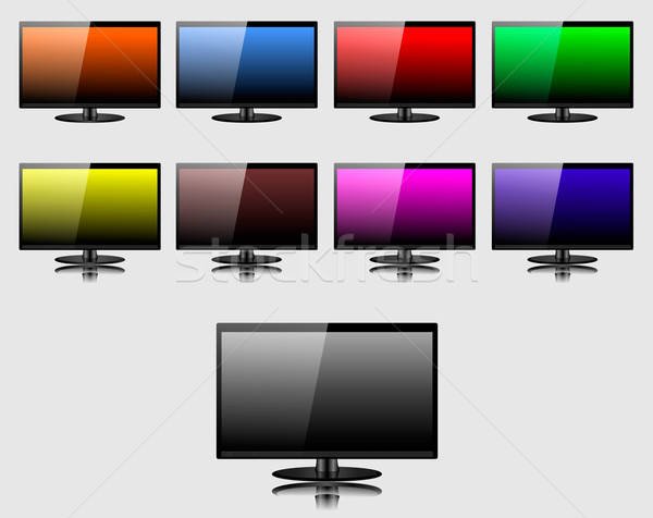 Tv Screen Vector Illustration Ava 600x476 Tv Screen Vector Illustration Ava