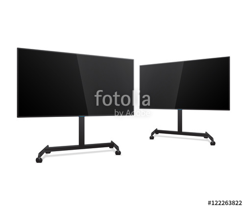 Two Flat Smart Tv Mockups On The Floor Stand With Wheels 500x425 Two Flat Smart Tv Mockups On The Floor Stand With Wheels