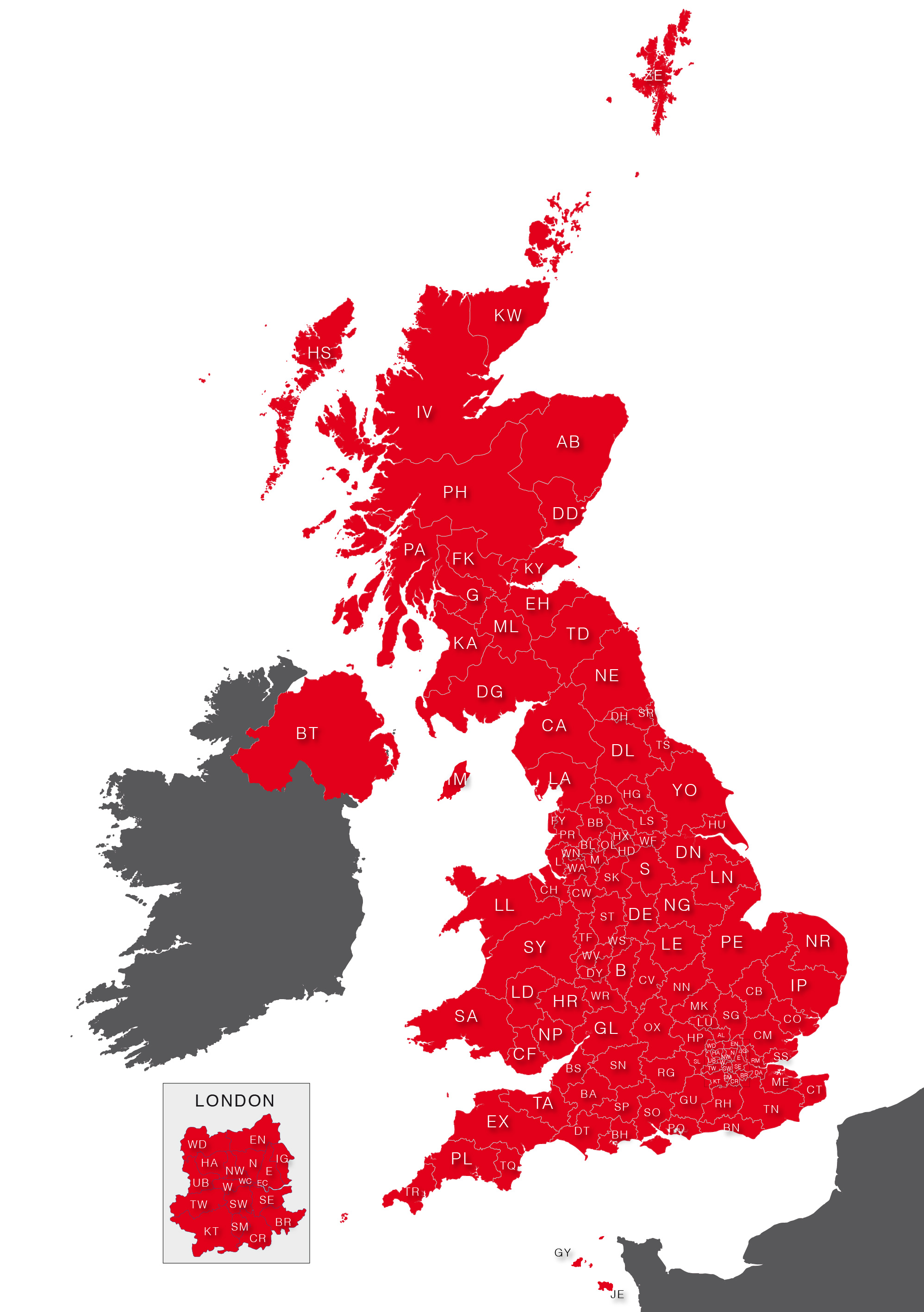 1996x2835 Map Of Uk Postcodes