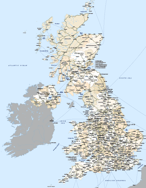 500x642 Maps Of The Uk