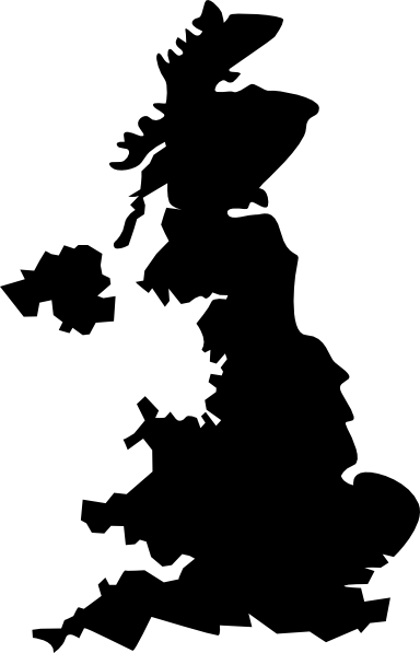 384x597 United Kingdon Black Map Uk Clip Art