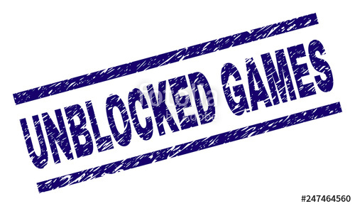 500x290 Unblocked Games Seal Print With Distress Style Blue Vector Rubber