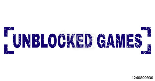 500x260 Unblocked Games Title Seal Print With Distress Texture Text Title
