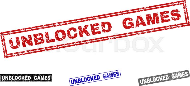 800x363 Grunge Unblocked Games Rectangle Stamp Stock Vector Colourbox
