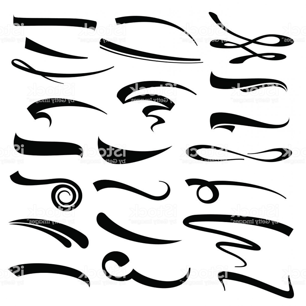 1228x1228 Hand Lettering Vector Underlines Set Gm Soidergi