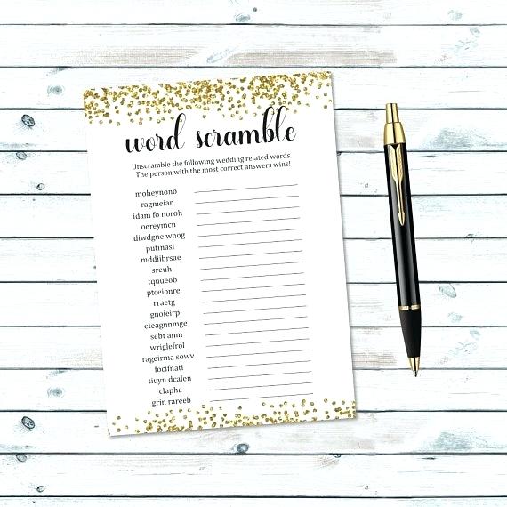 570x570 Wedding Related Words Gold Confetti Bridal Word Scramble Game