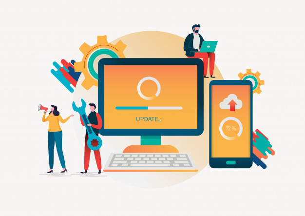 626x443 System Update Vector Premium Download