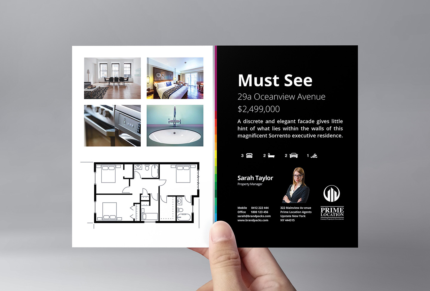 1440x976 Real Estate Flyer Template Vector