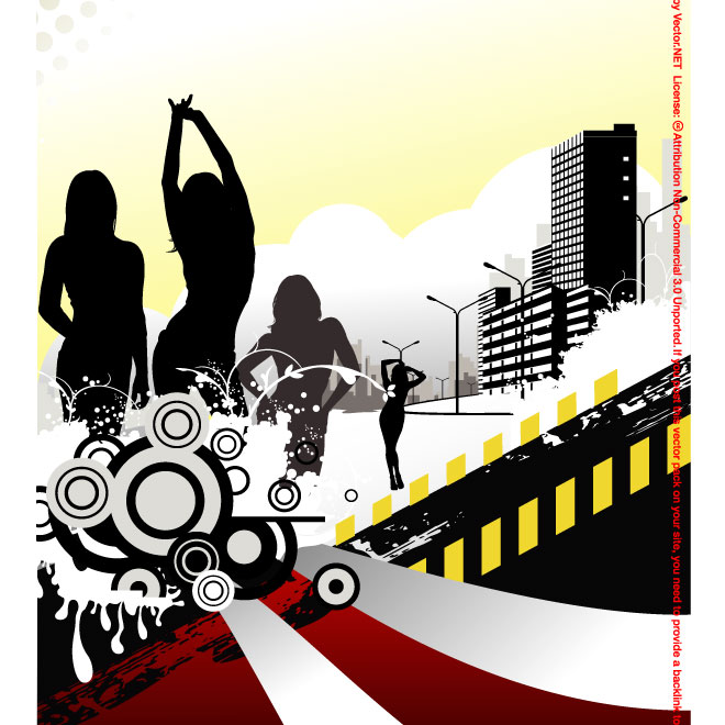 660x660 Vector Urbano Vida Nocturna