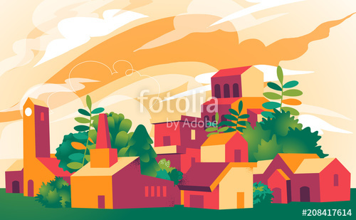 500x309 Piccolo Centro Urbano Pittoresco Stock Image And Royalty Free