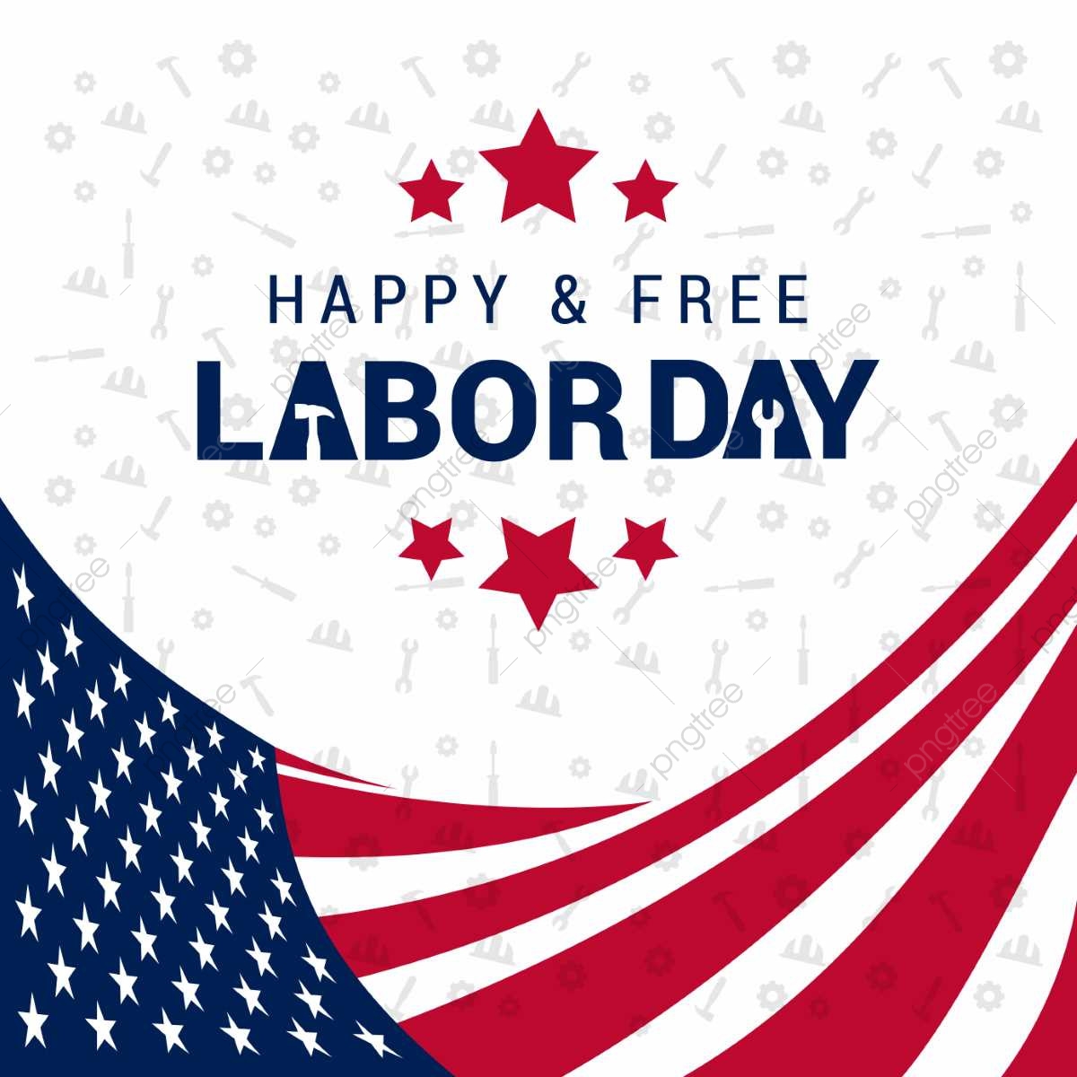 1200x1200 Happy Labour Day With Usa Flag, Labor, Happy, Red Png And Vector