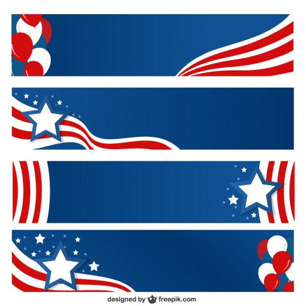 626x626 Usa Banner Set Vector Free Download