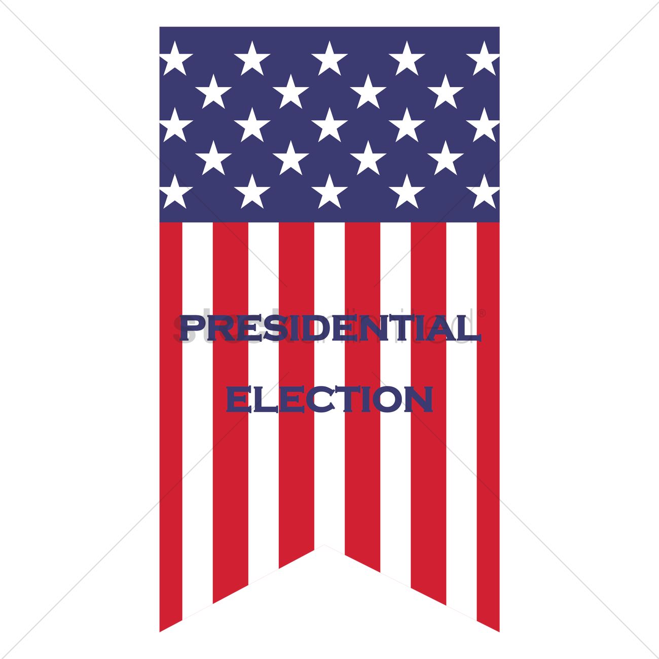1300x1300 Us Election Flag Pennant Vector Image