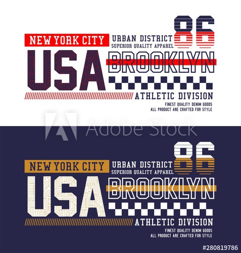 477x500 New York, Brooklyn Sport, Typography Usa Style, For T Shirt