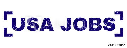 500x190 Usa Jobs Label Seal Print With Distress Texture Text Title Is
