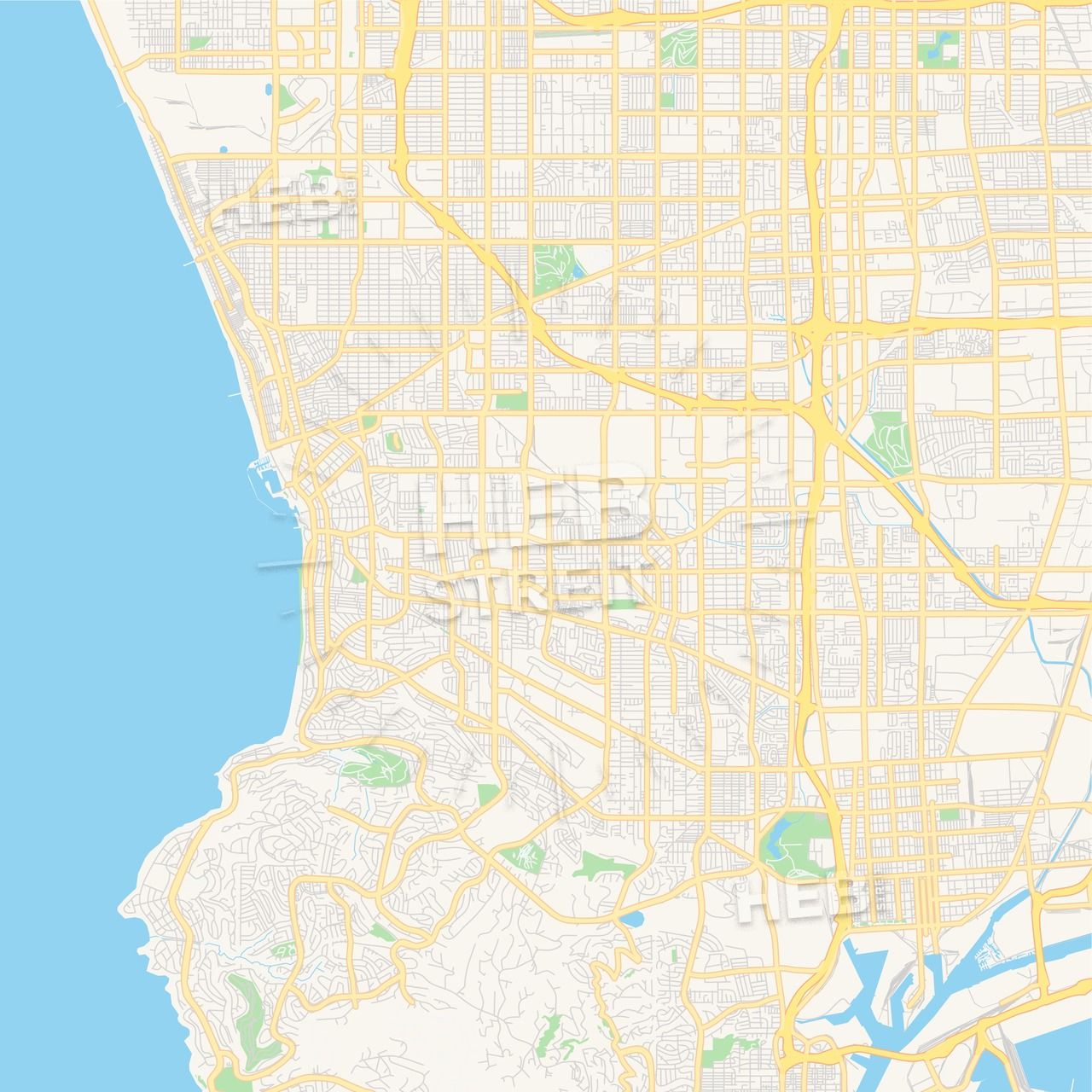 Empty Vector Map Of Torrance, California, Usa Maps Vector 1280x1280 Empty Vector Map Of Torrance, California, Usa Maps Vector