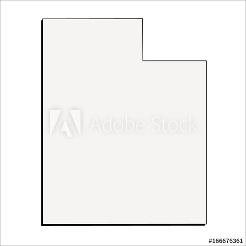 500x500 Vector Utah State Outline Map