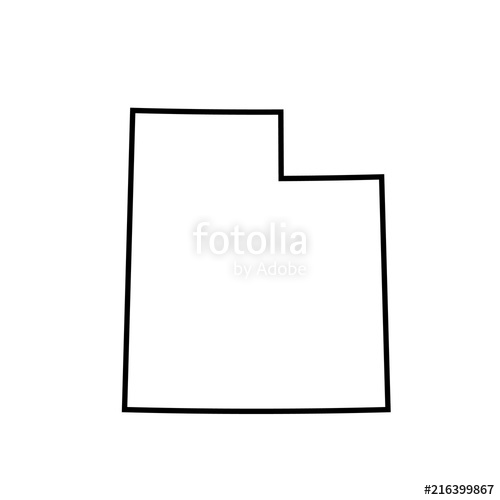 500x500 Map Of Utah Vector Illustration Stock Image And Royalty Free