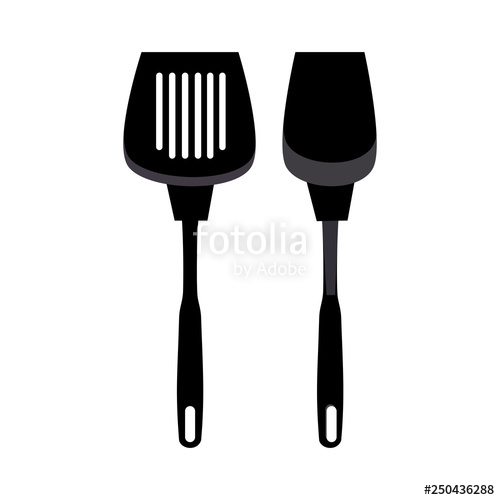 Plastic Kitchen Spatula And Spoon Vector Utensils, Food 500x500 Plastic Kitchen Spatula And Spoon Vector Utensils, Food