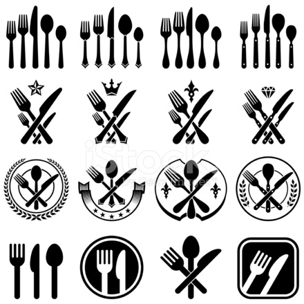 Utensils Black White Royalty Free Vector Icon Set Stock Vector 440x440 Utensils Black White Royalty Free Vector Icon Set Stock Vector