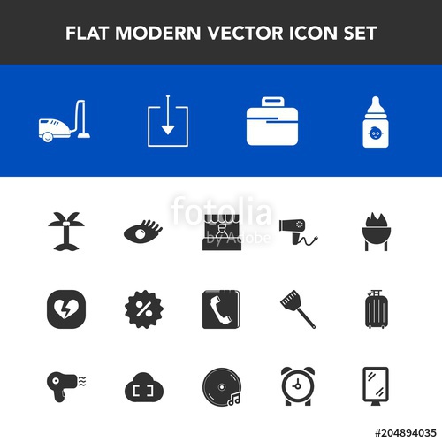 Modern, Simple Vector Icon Set With Equipment, Vacuum, Barbecue 500x500 Modern, Simple Vector Icon Set With Equipment, Vacuum, Barbecue
