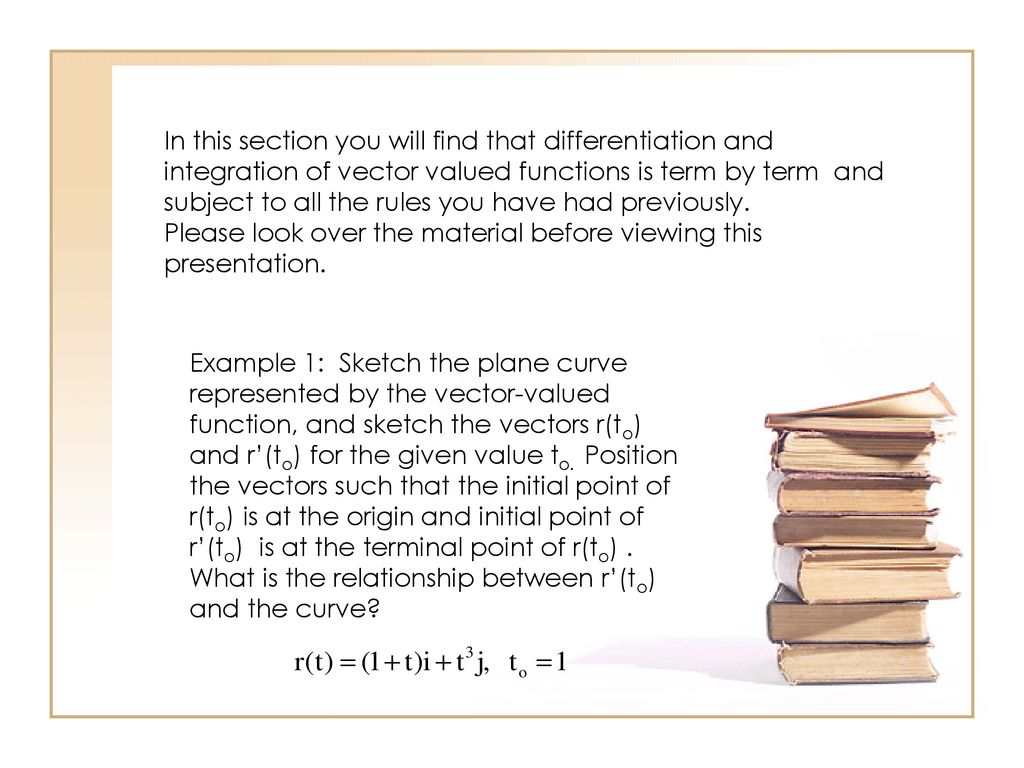 1024x768 Differentiation And Integration Of Vector Valued Functions
