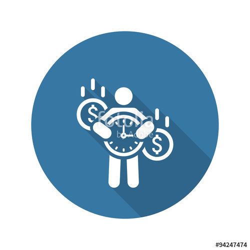 500x500 Value Of Time Icon Flat Design Stock Image And Royalty Free